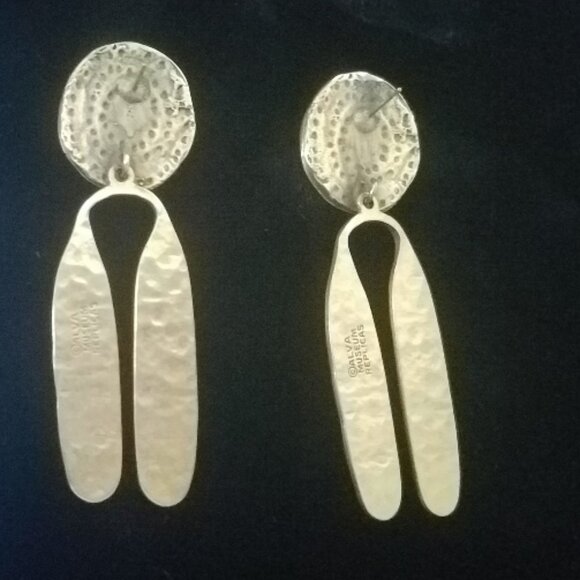 "Walking Sun" Dangle Post Earrings by ALVA - Picture 2 of 8